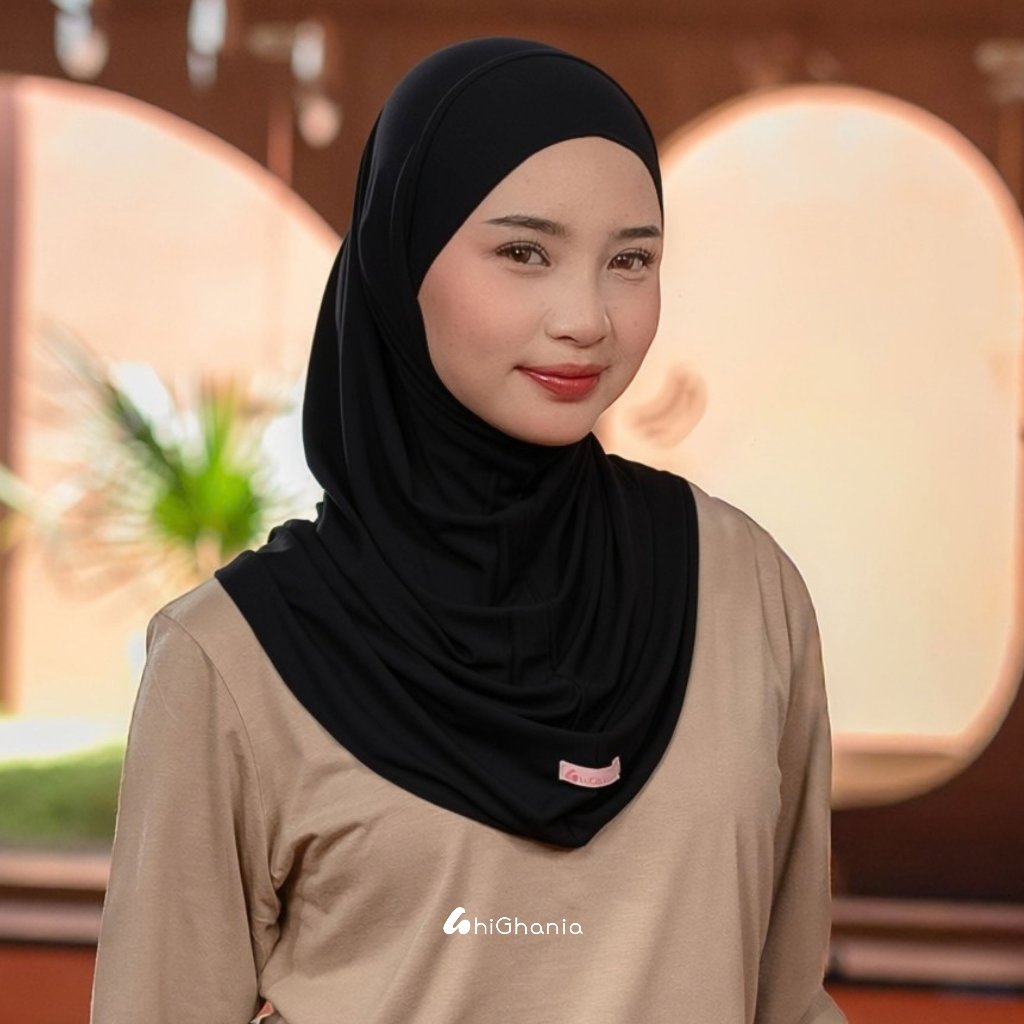 hiGhania - Hijab Bergo Instan Bandana Khiban Rayon Viscose Aisha Series
