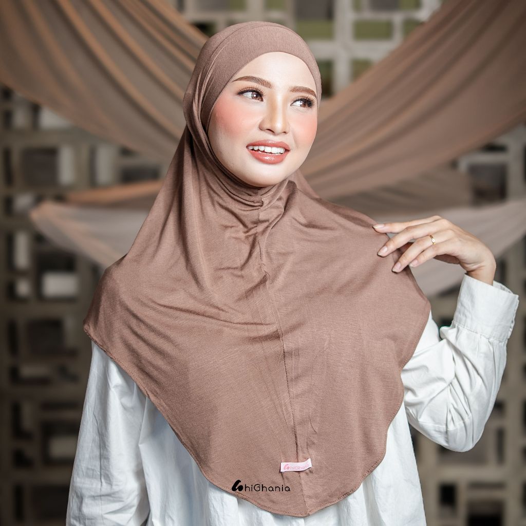 Ghania - Hijab  Instan Bergo Bandana Khiban Rayon Premium Aisha Series