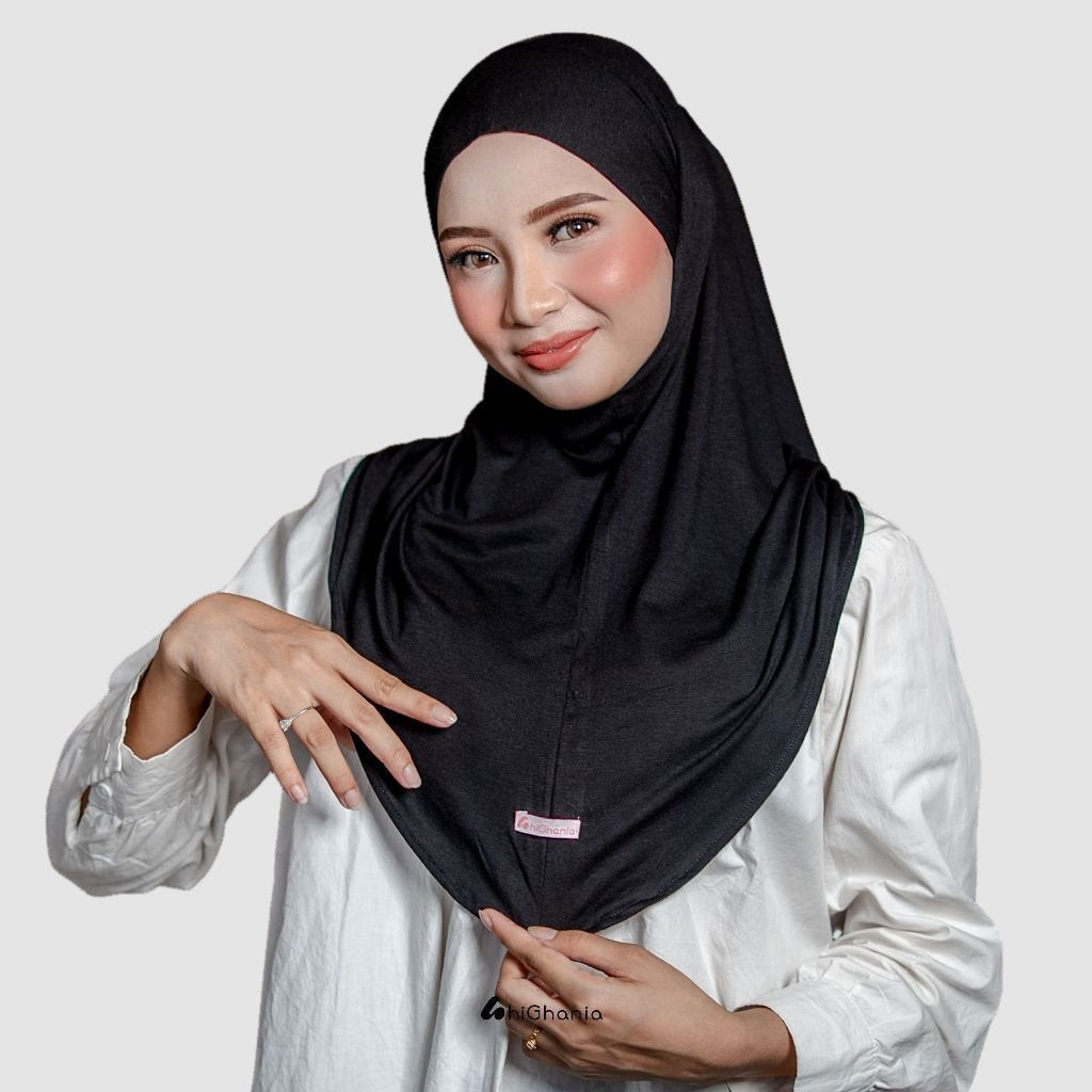 Ghania - Hijab  Instan Bergo Bandana Khiban Rayon Premium Aisha Series