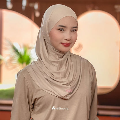hiGhania - Hijab Bergo Instan Bandana Khiban Rayon Viscose Aisha Series